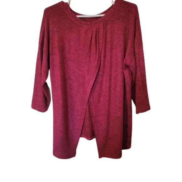 Bobeau open back long sleeve very soft sweater size small - Picture 3 of 5